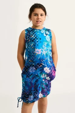 Soft To Touch Kids Lazy Girl Dress Tank - Mermaid Mafia