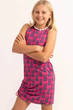Soft To Touch Kids Lazy Girl Dress Tank - Party Like A Pineapple