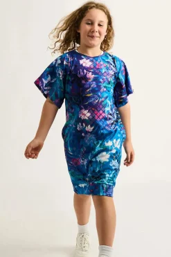 Soft To Touch Kids Lazy Girl Dress Tee - Mermaid Mafia