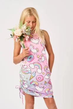 Soft To Touch Kids Lazy Girl Dress Tank - Unicorn