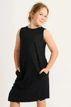 Soft To Touch Kids Lazy Girl Dress Tank - Black Exotic Touch Jag