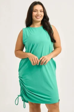 Soft To Touch Lazy Girl Dress Tank - Jade