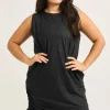 Soft To Touch Lazy Girl Dress Tank - Black Exotic Touch Jag