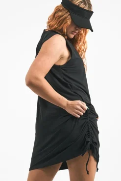 Soft To Touch Lazy Girl Dress Tank - Black
