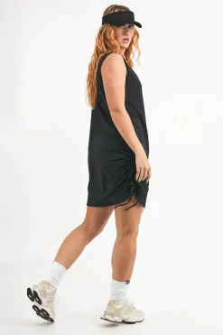 Soft To Touch Lazy Girl Dress Tank - Black