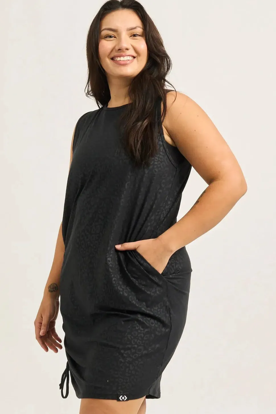 Soft To Touch Lazy Girl Dress Tank - Black Exotic Touch Jag