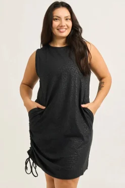 Soft To Touch Lazy Girl Dress Tank - Black Exotic Touch Jag