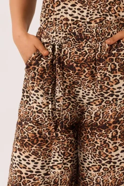 Sustainable Viscose Frill Jumpsuit - Natural Primal Animal