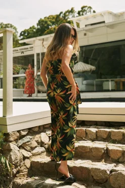 Sustainable Viscose Frill Jumpsuit - Black Tropico