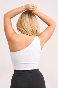 White Body Contouring - One Shoulder Comfort Crop Top