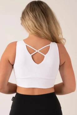 White Body Contouring - Reversible Comfort Crop Top