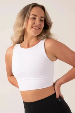 White Body Contouring - Reversible Comfort Crop Top