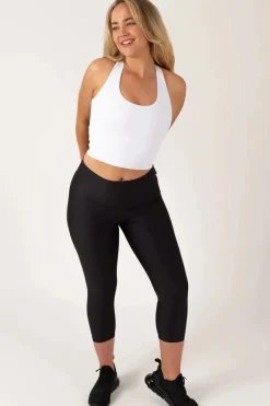 White Performance - Longline T Back Comfort Crop Top