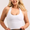 White Performance - Luxe Longline T Back Comfort Crop Top