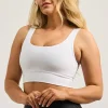 White Performance - Luxe Scoop Neck Comfort Crop Top