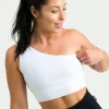 White Performance - One Shoulder Comfort Crop Top