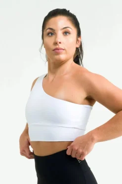White Performance - One Shoulder Comfort Crop Top