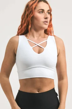 White Performance - Reversible Comfort Crop Top
