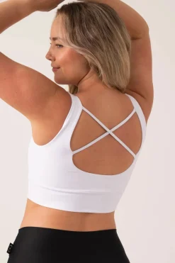 White Performance - Scoop Neck Comfort Crop Top