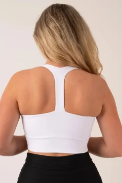 White Performance - T Back Comfort Crop Top